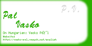 pal vasko business card
